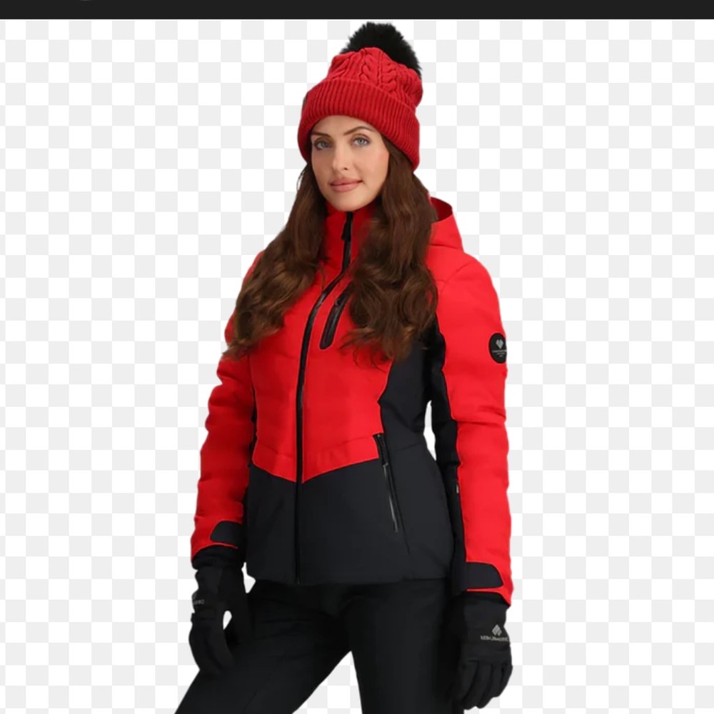 Red black Obermeyer Ski snowboard Cosima jacket